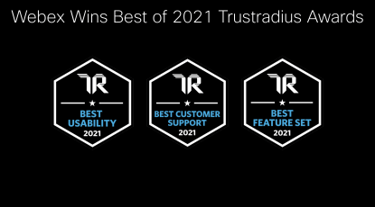 Webex gagne plusieurs récompenses au classement Trustradius 2021