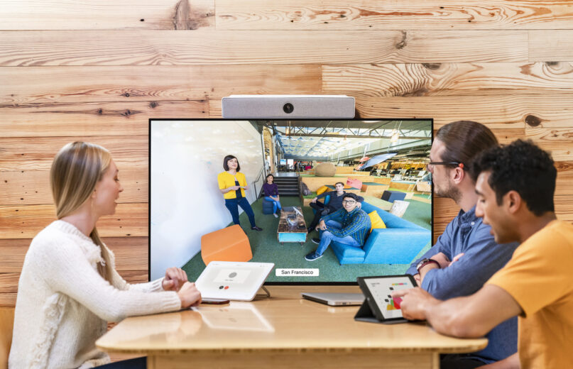 Webex video conferencing meeting with colleagues using Webex Devices