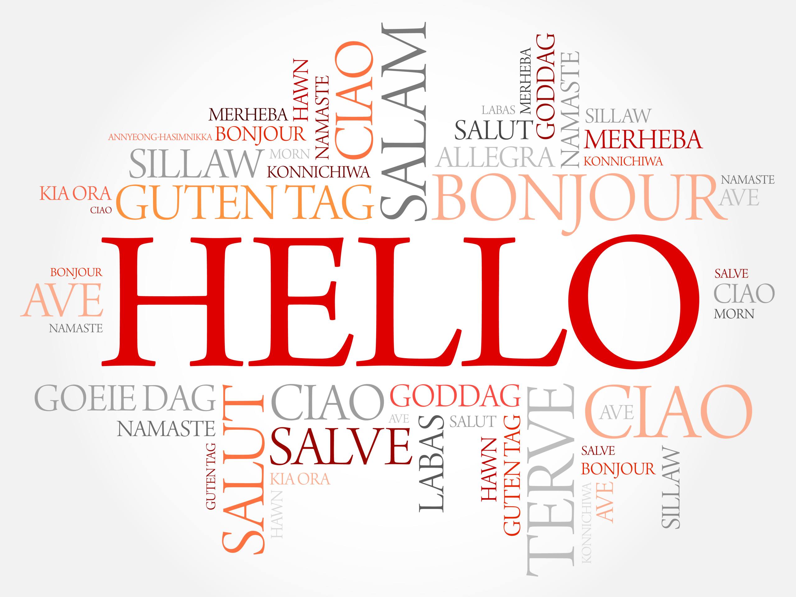 Hello,Word,Cloud,In,Different,Languages,Of,The,World,,Background