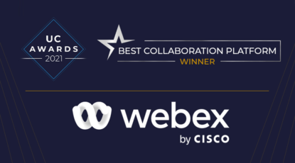 O Webex ganha o prêmio da UC Today de Melhor Plataforma de Colaboração