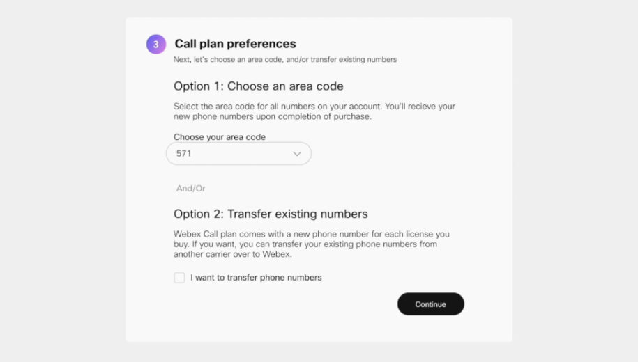 Webex Calling Preference Plans