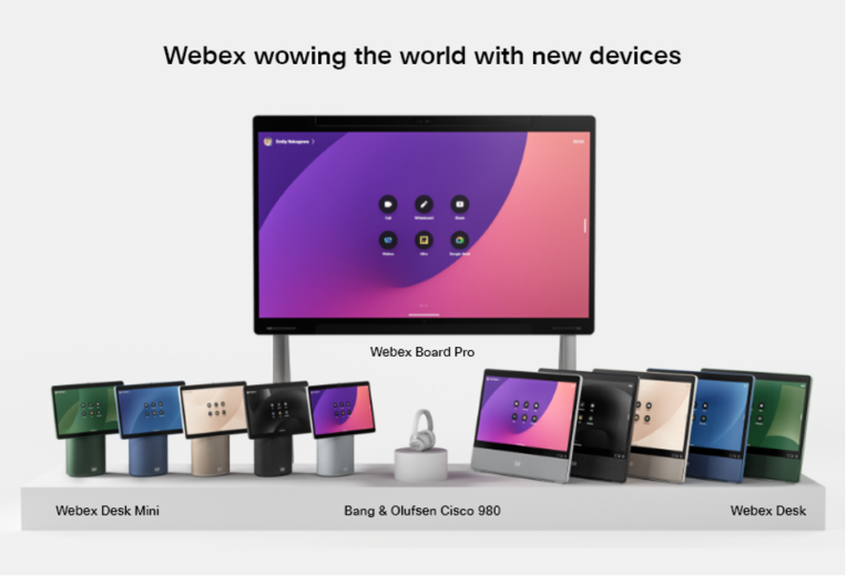 Webex impressionne les nouveaux appareils