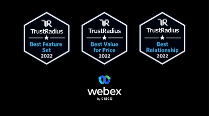 Webex wins fifteen “Best of 2022” TrustRadius Awards