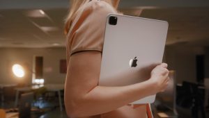 Woman Using Webex For Ipad