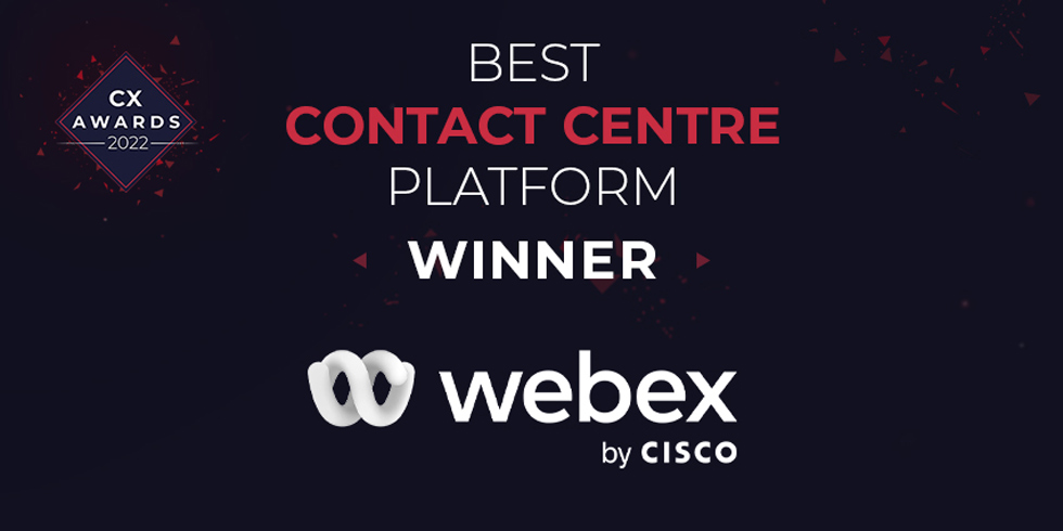 CX Today Awards Webex With Best Contact Center Platform Award 2022
