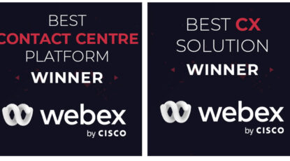 CX Today의 두 개 부문 상을 수상한 Webex