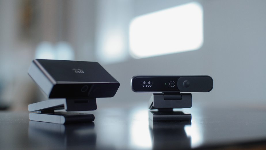 Product shot showing two webcams