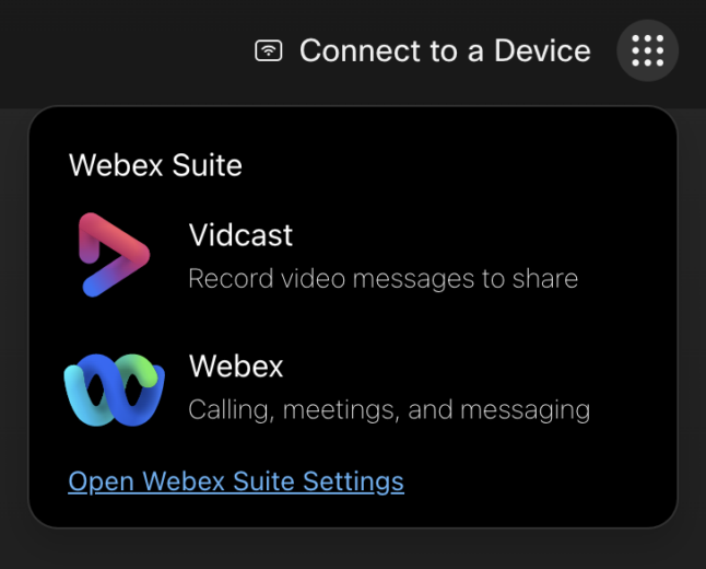 Webex Suite Settings