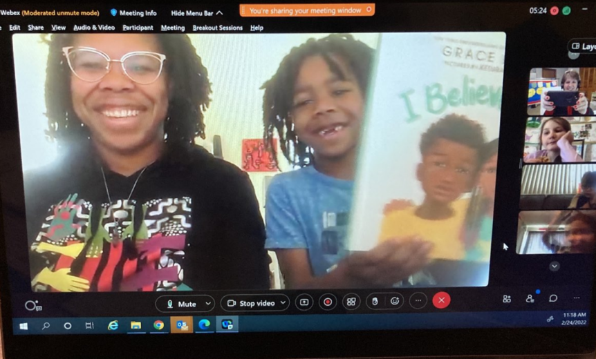Spark Students Virtually Learning About Black History Month Via Webex