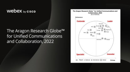 Webex is Named a Leader in the 2022 Aragon Globe™ for UCC