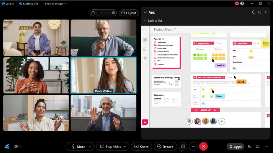 Webex App Hub With Calendar Meeting Open And Group Meeting