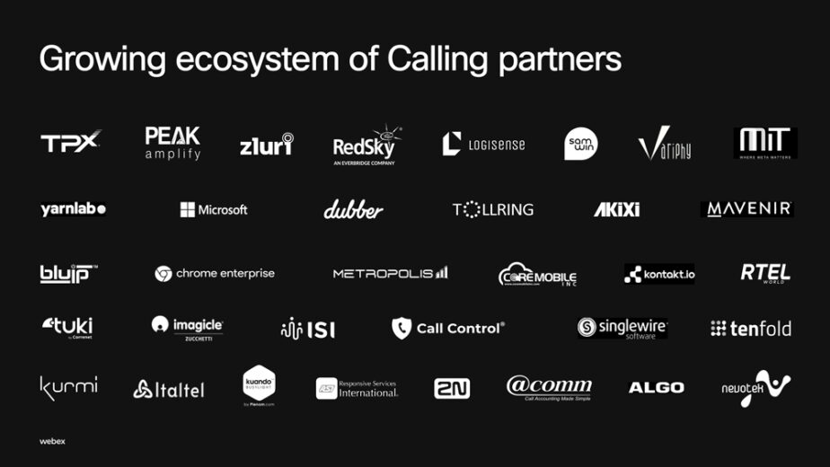 Our List Of Growing Calling Partners: Chrome Enterprise, Redsky, Logisense, TPX, Microsoft, And Many More