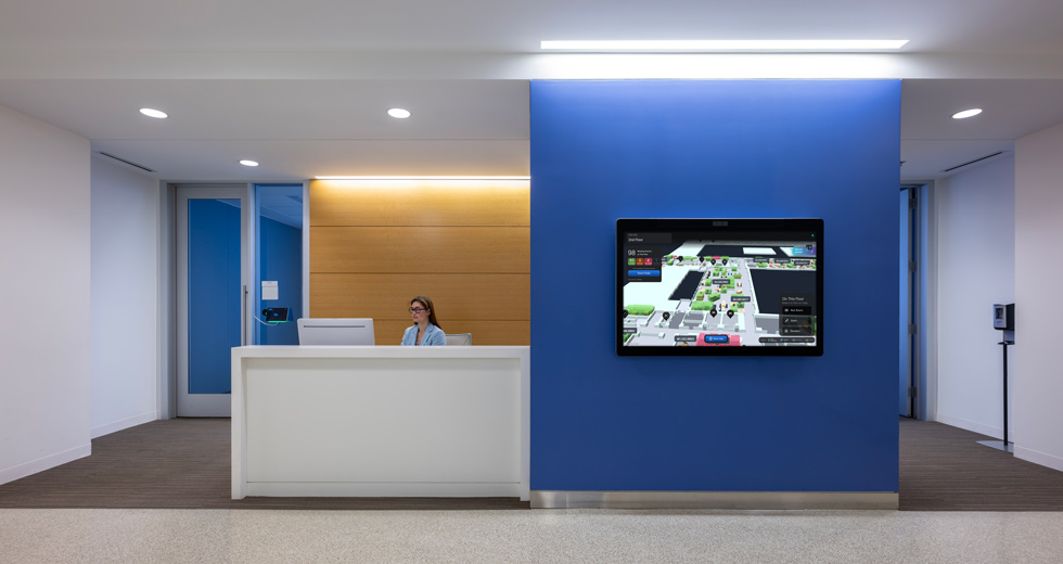 Cisco Devices For Government, Cisco Board Pro In Government Office Lobby