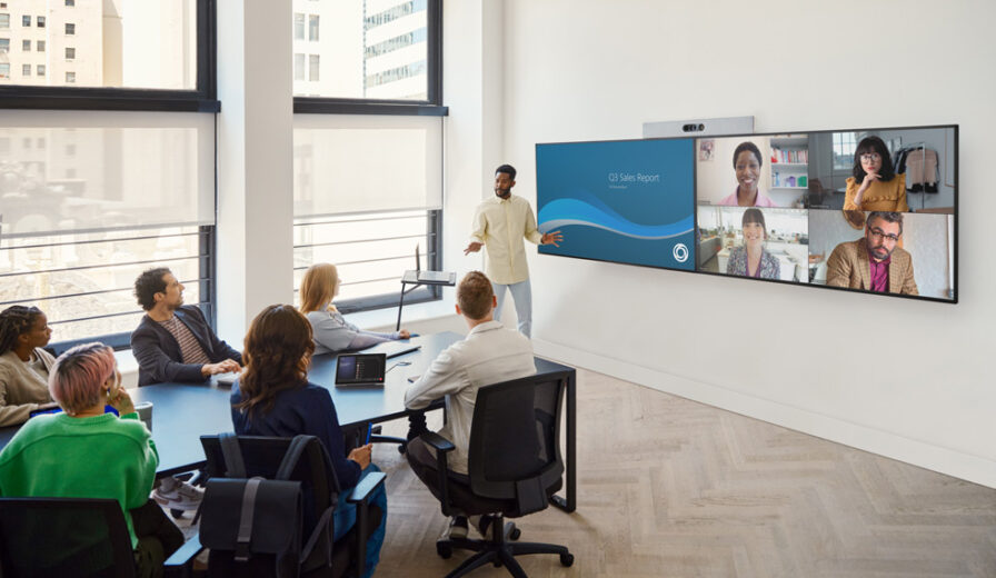 Board Meeting With Cisco Devices Hosting Microsoft Teams Rooms