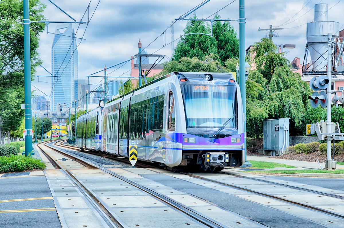 charlotte north carolina light rail transportation moving system