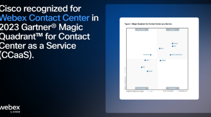 Cisco Named in 2023 Gartner® Magic Quadrant™ for Contact Center as a Service