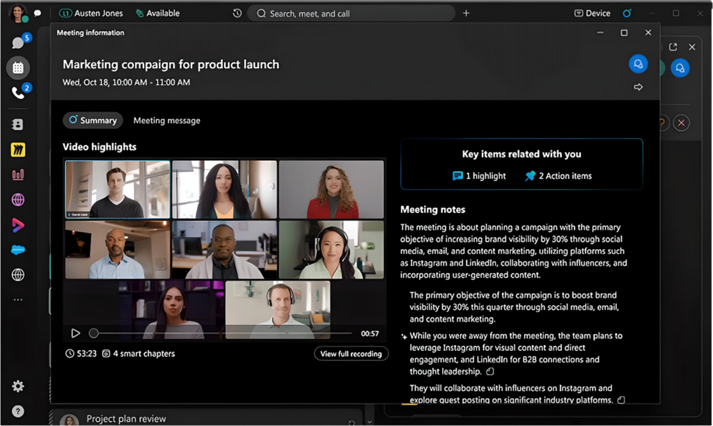 Webex's Automatic Meeting Summaries With Chapters And Automatic Highlights