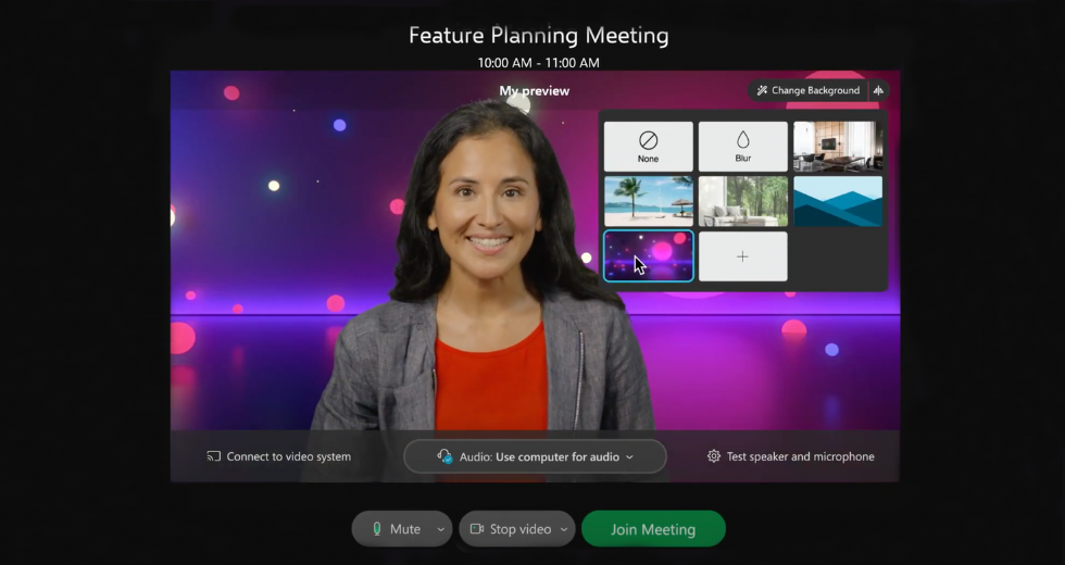 Webex Meetings Preview Room Before Joining A Conferencing Call, With Audio, Video And Join Options