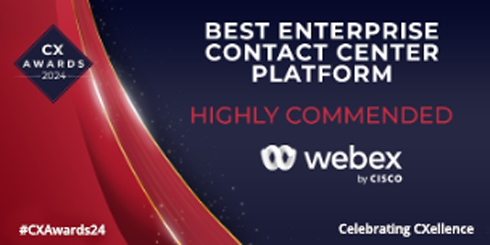 Webex Is A Recipient Of CX Today's Best Enterprise Contact Center Platform 2023
