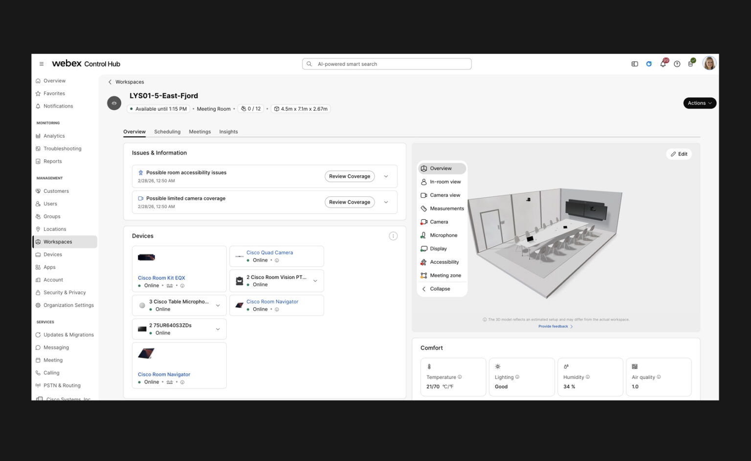 Transforming Workspace Management with Webex Control Hub & AgenticOps